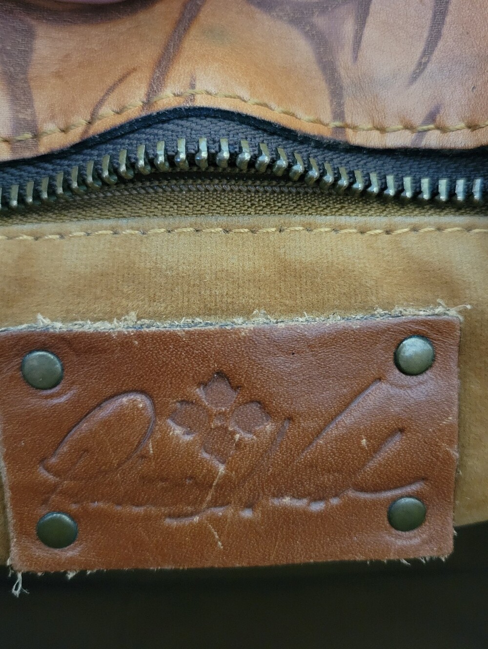 Patricia Nash Italian Leather with Laser Floral Maxela Crossbody Bag - Picture 5 of 9